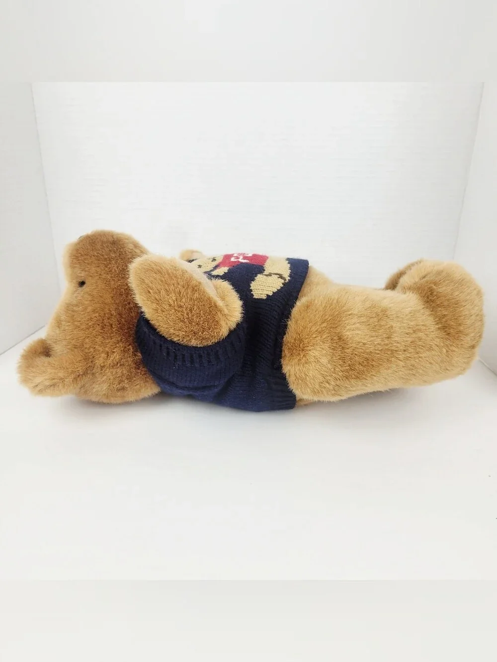 Vtg 1997~Polo Ralph Lauren Teddy Bear Plush~Navy Sweater~Jointed Legs 14